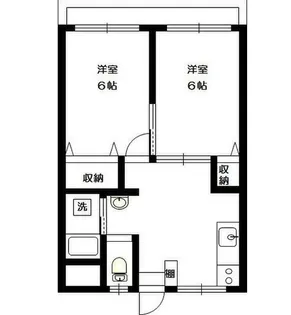 堀江コーポラス1号棟【2階】の間取り