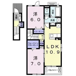 エルドラドB【2階】の間取り