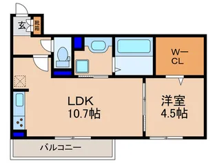 リバーサイド浪漫【1階】の間取り