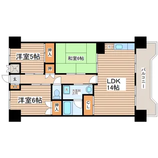 エステマール【6階】の間取り