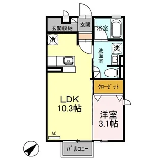 Aznable【2階】の間取り