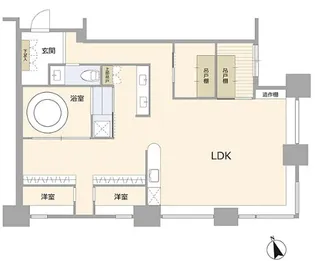 青山パークタワー【15階】の間取り