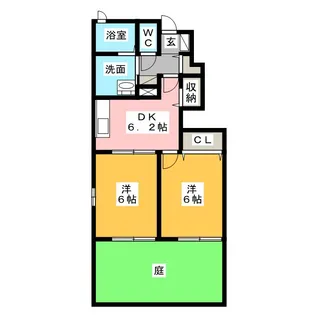 クリアネス B【1階】の間取り
