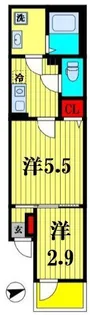 ウィングシード新松戸【2階】の間取り