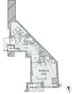 ル・リオン牛込柳町【7階】の間取り