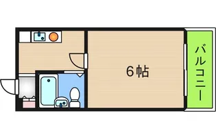 セラ岸ノ里【6階】の間取り