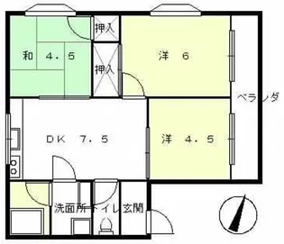 コーポまき【2階】の間取り