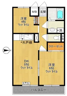 向ヶ丘レジデンス壱番館【4階】の間取り