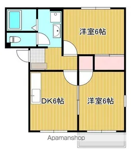 コーポ下石田II【1階】の間取り