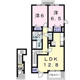 プリムローズD【2階】の間取り