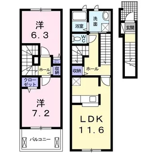 5StarII【2階】の間取り