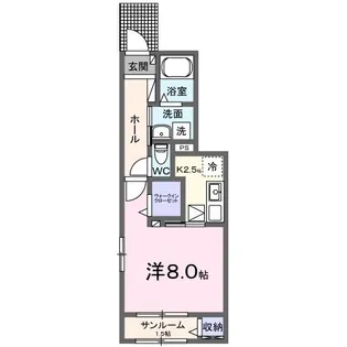 ソレアード コモド【1階】の間取り