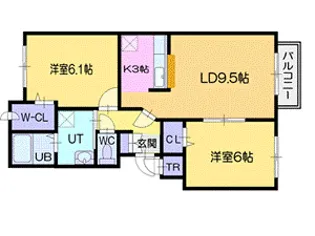 ブリューテ【1階】の間取り