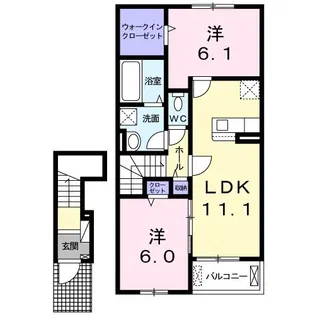 WesterlyGardenII【2階】の間取り
