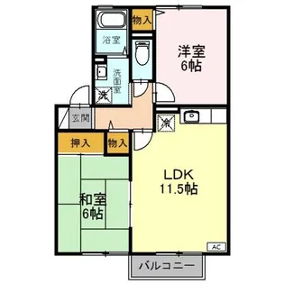 セジュールヴィヴレ【2階】の間取り