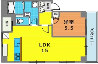 第2まつしまハイツ【2階】の間取り