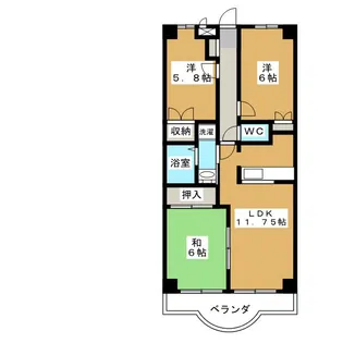 アクロプレステージI【4階】の間取り