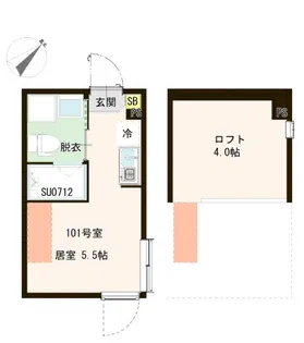 フォルトゥナ白楽【1階】の間取り