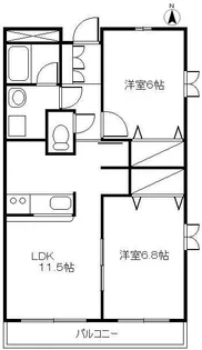 ラ・フロマージュ【2階】の間取り