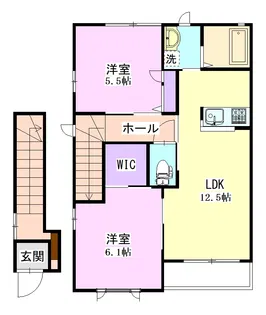 ベルパティオD 202【2階】の間取り