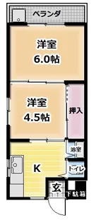 木下ハイツ【2階】の間取り