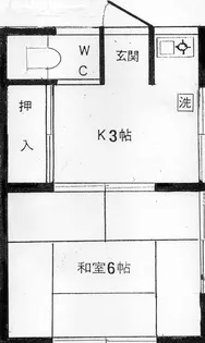 東京都大田区池上6【アパート】の間取り