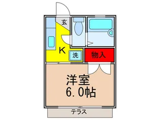 メルヴェイユ千里山 南棟【1階】の間取り