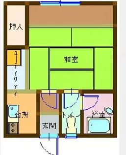 越智ハイツ 花畑【2階】の間取り