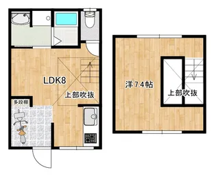 大阪府大阪市福島区海老江7【一戸建】の間取り