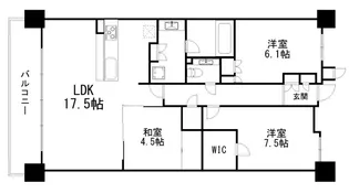 兵庫県芦屋市朝日ケ丘町【マンション】の間取り