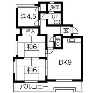 リバービレッジハイツ【4階】の間取り