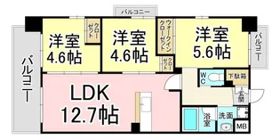 福岡県北九州市若松区童子丸1【マンション】の間取り