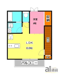 埼玉県川越市旭町3【アパート】の間取り
