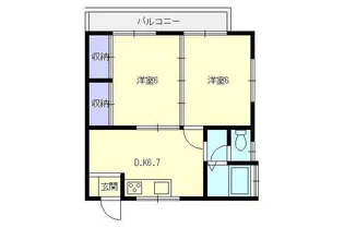 みたかハイツ【2階】の間取り