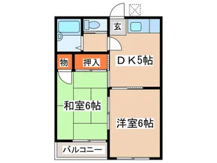 コ-ポオオスミ【2階】の間取り