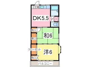2DKの間取り画像
