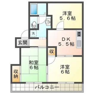 コーポアコギ A【1階】の間取り