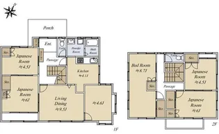 京都府宇治市南陵町1【一戸建】の間取り
