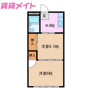 グリーンコーポ【2階】の間取り