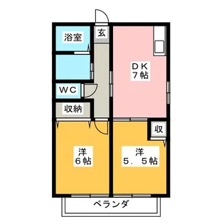 ショコラB C【1階】の間取り