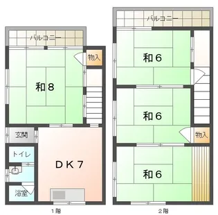 大阪府寝屋川市清水町【一戸建】の間取り