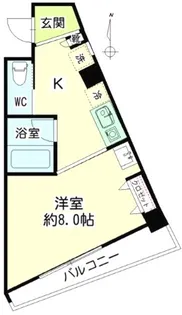 第131新井ビル(エーデルブルーメ島根)【6階】の間取り
