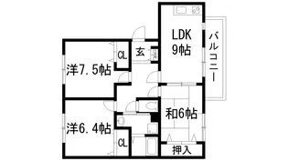 エスポワール寺本【1階】の間取り