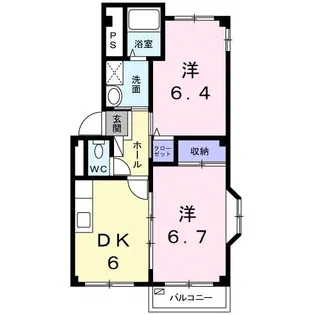 ベルビィトンA【2階】の間取り