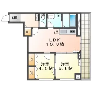 光のレジデンス・EXA【4階】の間取り