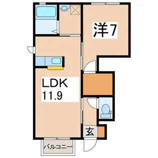 ティアラハウス【1階】の間取り