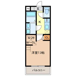 ルネス上浜【1階】の間取り