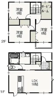 岡山県岡山市北区法界院【一戸建】の間取り