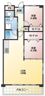 パルクメゾン大恵【4階】の間取り