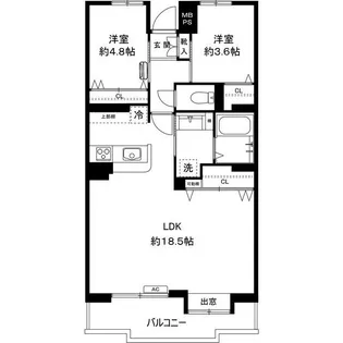 ライオンズマンション橋本第5【5階】の間取り